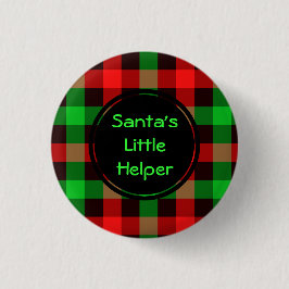 Santas kleiner Helfer Custom Round Button
