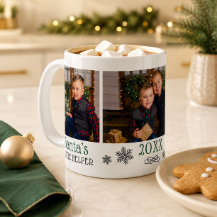 Santas Kleiner Helfer Grün Foto Weihnachten Kaffeetasse
