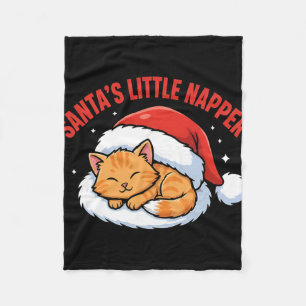 Santas kleiner Schläfer Süße Weihnachten Lustige K Fleecedecke