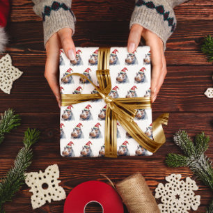 Santa's kleines Nilpferd Geschenkpapier