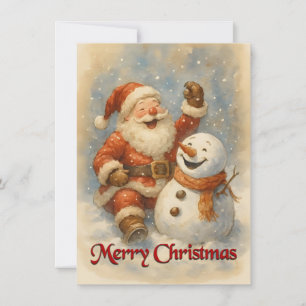 Santas Lachen in der Umarmung des Winters