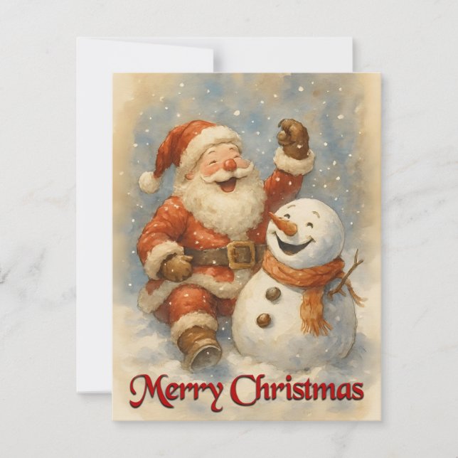 Santas Lachen in der Umarmung des Winters (Vorderseite)