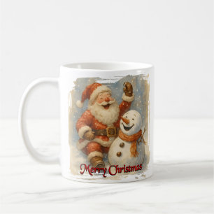Santas Lachen in der Umarmung des Winters Kaffeetasse