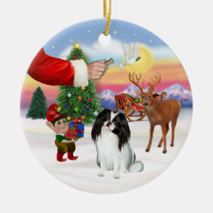 Santas Leckerei - Japanisches Kinn Keramikornament