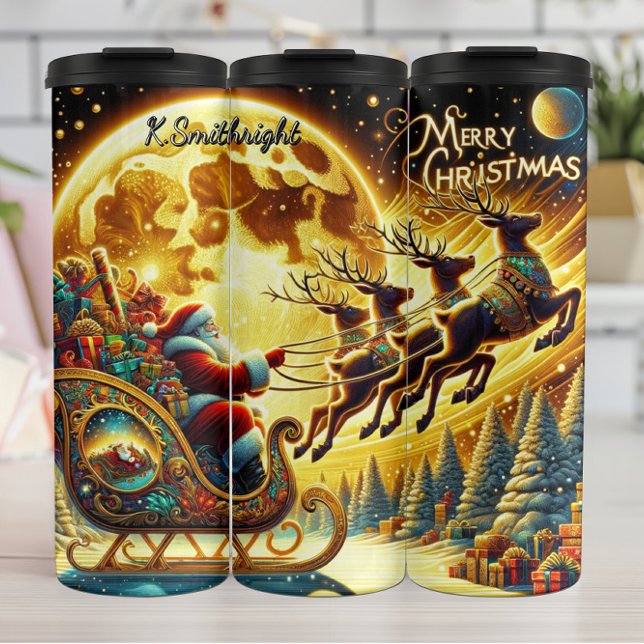 Santas legendäre Feiertagsfahrt Thermosbecher (Von Creator hochgeladen)