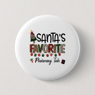 Santas Lieblings-Apothekentechniker Lustiges Weihn Button