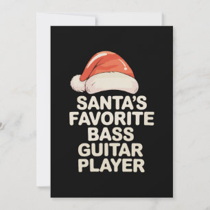 Santas Lieblings-Bassgitarrist Weihnachten Xmas Einladung