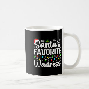 Santas Lieblings Bedienung Lustiges Weihnachten Fa Kaffeetasse