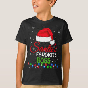 Santa's Lieblings Boss Weihnachtsmannmütze Lights T-Shirt