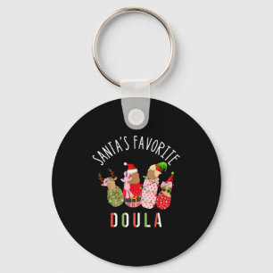 Santas Lieblings-Doula-Krankenschwester-Weihnachte Schlüsselanhänger