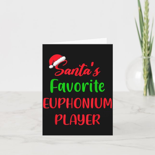 Santas Lieblings-Euphonium-Spieler-Geschenk Euphon Karte (Vorderseite)