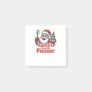 Santa's Lieblings-Flosser Weihnachten Dental Zahna Post-it Klebezettel