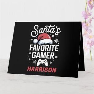 Santas Lieblings-Gamer-Personalisiertes Gaming-Wei Karte
