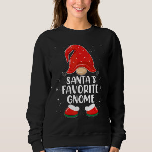 Santa's Lieblings-Gnom Buffalo Karo Gamaschen Pass Sweatshirt