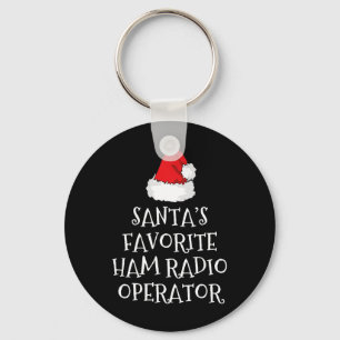 Santa's Lieblings-Ham-Radio-Operator-Weihnachtsmüt Schlüsselanhänger