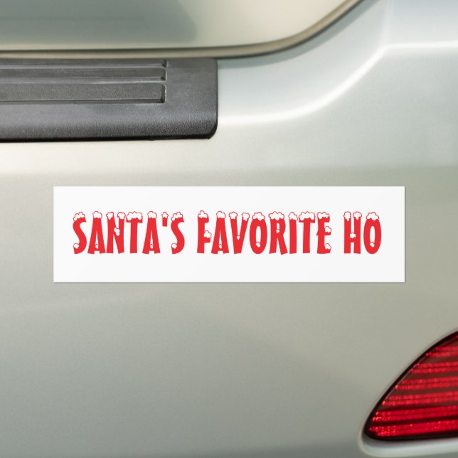 Santas Lieblings-Haube Autoaufkleber (Auf Auto)