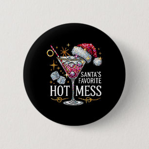 Santa's Lieblings-heiße Weihnachtsfeiertag Margar Button