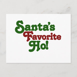 Santas Lieblings-ho Feiertagspostkarte