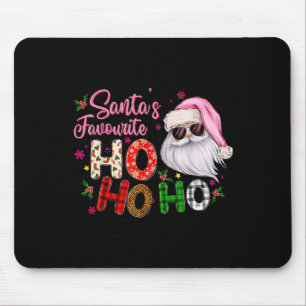 Santas Lieblings Ho Ho Ho Santa Claus Rosa Weihnac Mousepad