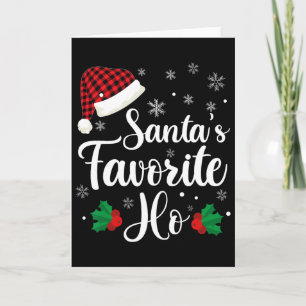 Santas Lieblings-Ho Naughty Weihnachten Erwachsene Karte