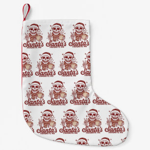 Santas Lieblings-Ho-Skelett Snarky Weihnachten Kleiner Weihnachtsstrumpf