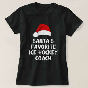Santas Lieblings-Hockeytrainer Lustiges Weihnachte T-Shirt