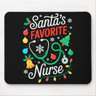 Santas Lieblings-Krankenschwester-Shirt Männer Fra Mousepad