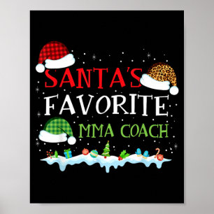 Santas Lieblings-MMA-Trainer Lustiger Weihnachten Poster