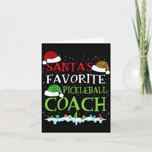 Santas Lieblings-Pickleball-Trainer lustiges Weihn Karte