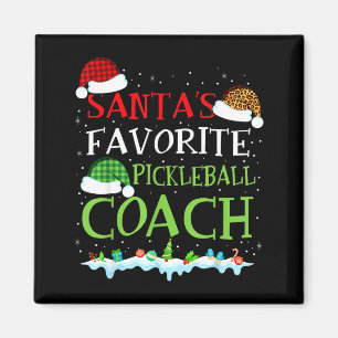 Santas Lieblings-Pickleball-Trainer Spaß Weihnacht Magnet