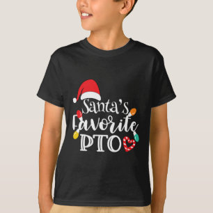 Santas Lieblings-Pto-Weihnachtslichter Santa Hut  T-Shirt