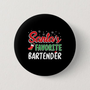 Santas Lieblings-Rtender-T-Shirt Süße Weihnachtsfe Button
