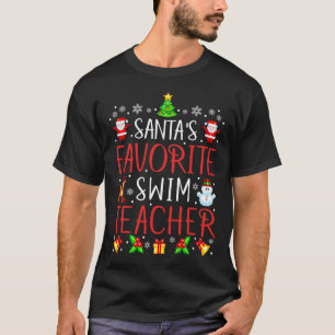 Santas Lieblings-Schwimmlehrer Xmas Matching T-Shirt