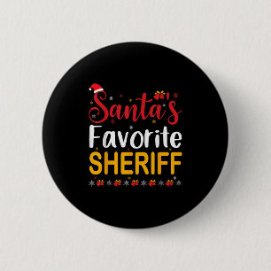 Santas Lieblings-Sheriff passende Familien-Pyjama Button