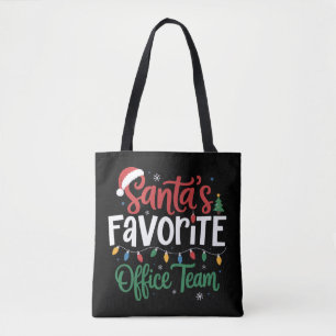 Santas Lieblings-Team Weihnachten Büro Lustig Arbe Tasche
