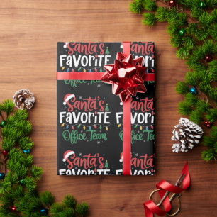 Santas Lieblings-Team Weihnachten Lustige Arbeit  Geschenkpapier