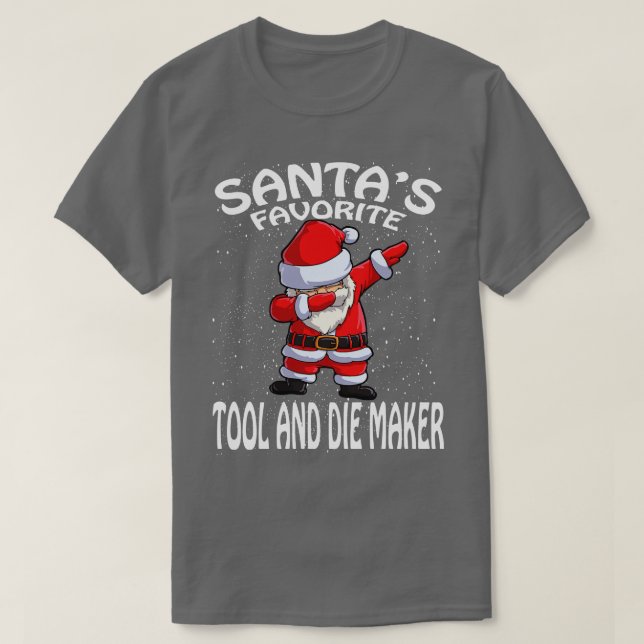 Santas Lieblings-Tool und Die Maker Weihnachten T-Shirt (Design vorne)