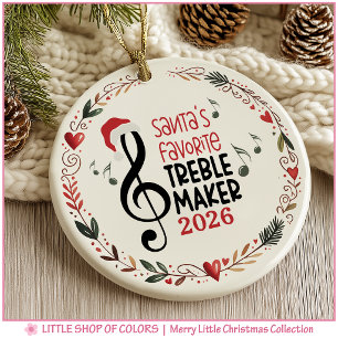 Santas Lieblings-Treble-Macher Personalisiertes Fo Keramik Ornament
