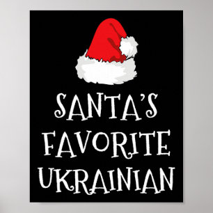 Santas Lieblings-Ukrainischer-Weihnachts-Lustiger  Poster