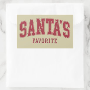 Santas Lieblings-Weihnachtsgeschenk Lustig Festlic Rechteckiger Aufkleber