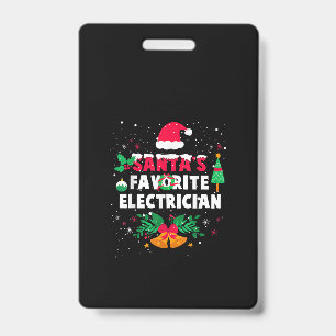 Santas Lieblingselektriker Weihnachten Xmas Gesche Ausweis