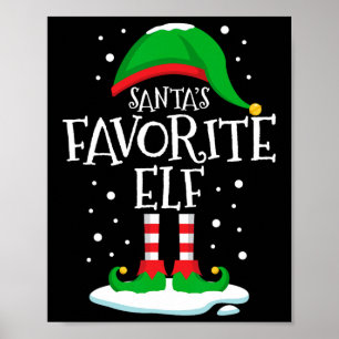 Santa's Lieblingself Weihnachten Familie Matching Poster