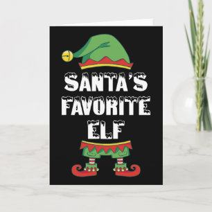 Santa's Lieblingselfe Lustige Familie Weihnachten Karte