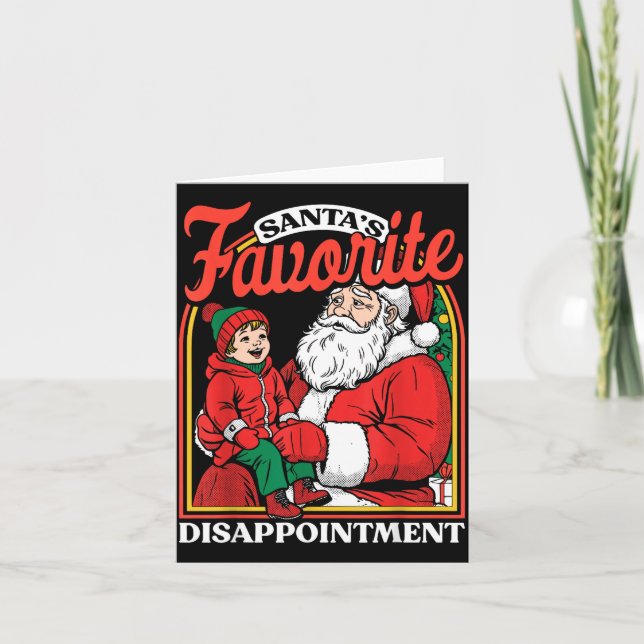 Santas Lieblingsenttäuschung Lustig Sarkastisch We Karte (Vorderseite)