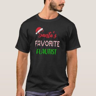 Santas Lieblingsflötist Lustige Flöte Weihnachte T-Shirt
