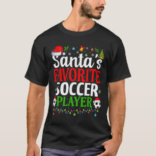 Santa's Lieblingsfußballspieler Xmas Lustiger Chri T-Shirt