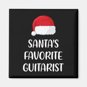 Santas Lieblingsgitarrist Weihnachts-Spaß Gitarre Magnet