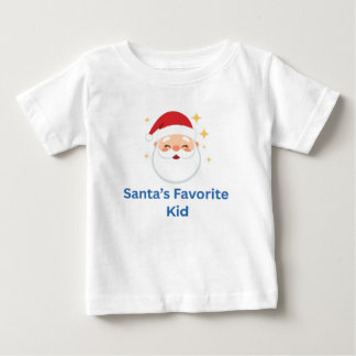 Santas Lieblingskind Süßes Weihnachtsdesign für Ki Baby T-shirt