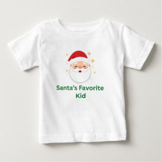 Santas Lieblingskind Süßes Weihnachtsdesign für Ki Baby T-shirt
