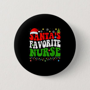 Santas Lieblingskrankenschwester Weihnachten Krank Button